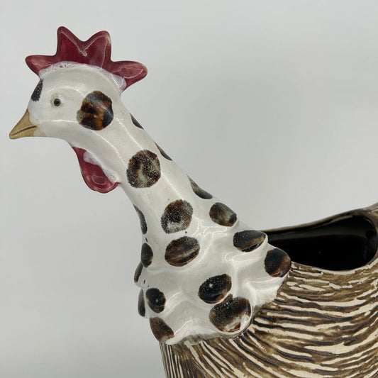Ceramic Chicken Pot on Stand