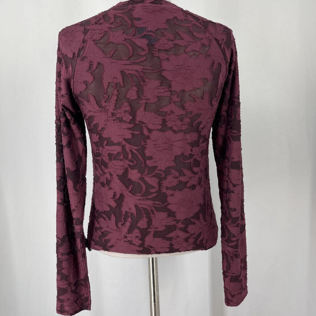 Splendid L/s Sheer Floral Shirt