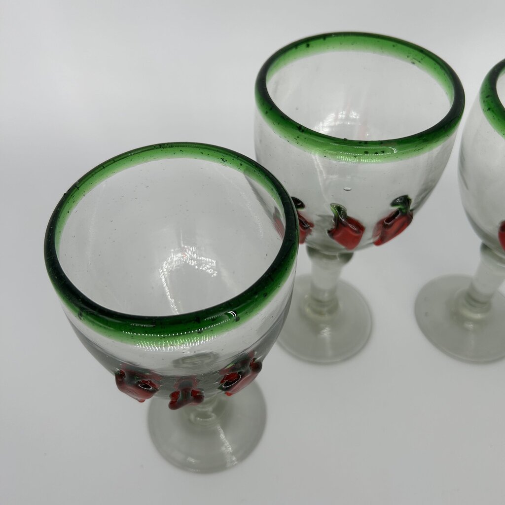 Chili Pepper Wine Glass Set