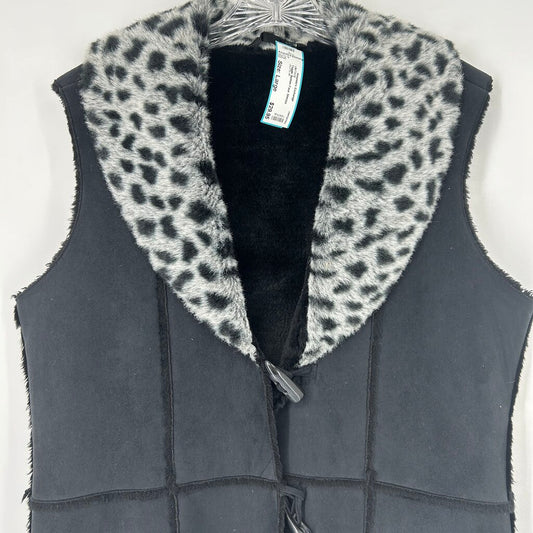 Toggle Button Faux Sherpa Vest