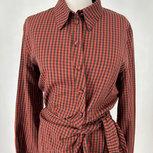 Nanushka L/s Checked Dress