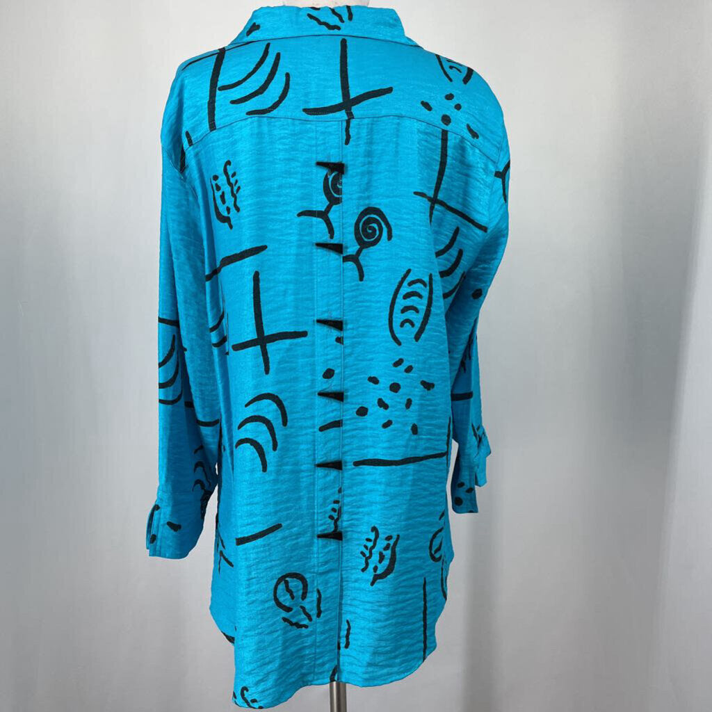Multiples L/s Print Shirt