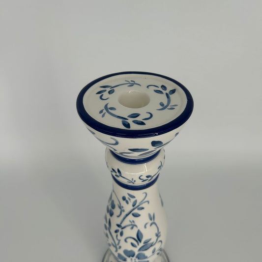 Ceramic Floral Taper Candle Stick Holder