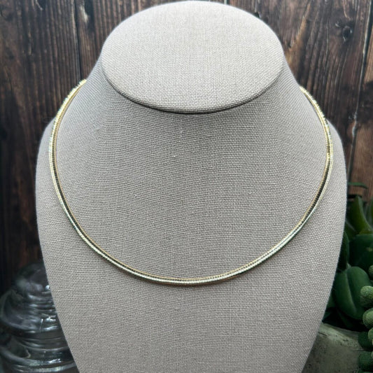 14k Reversible Omega Necklace