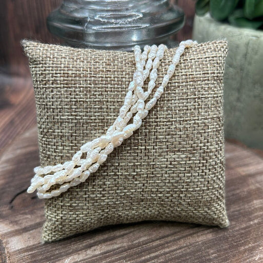 14k Clasp Rice Pearl Bracelet