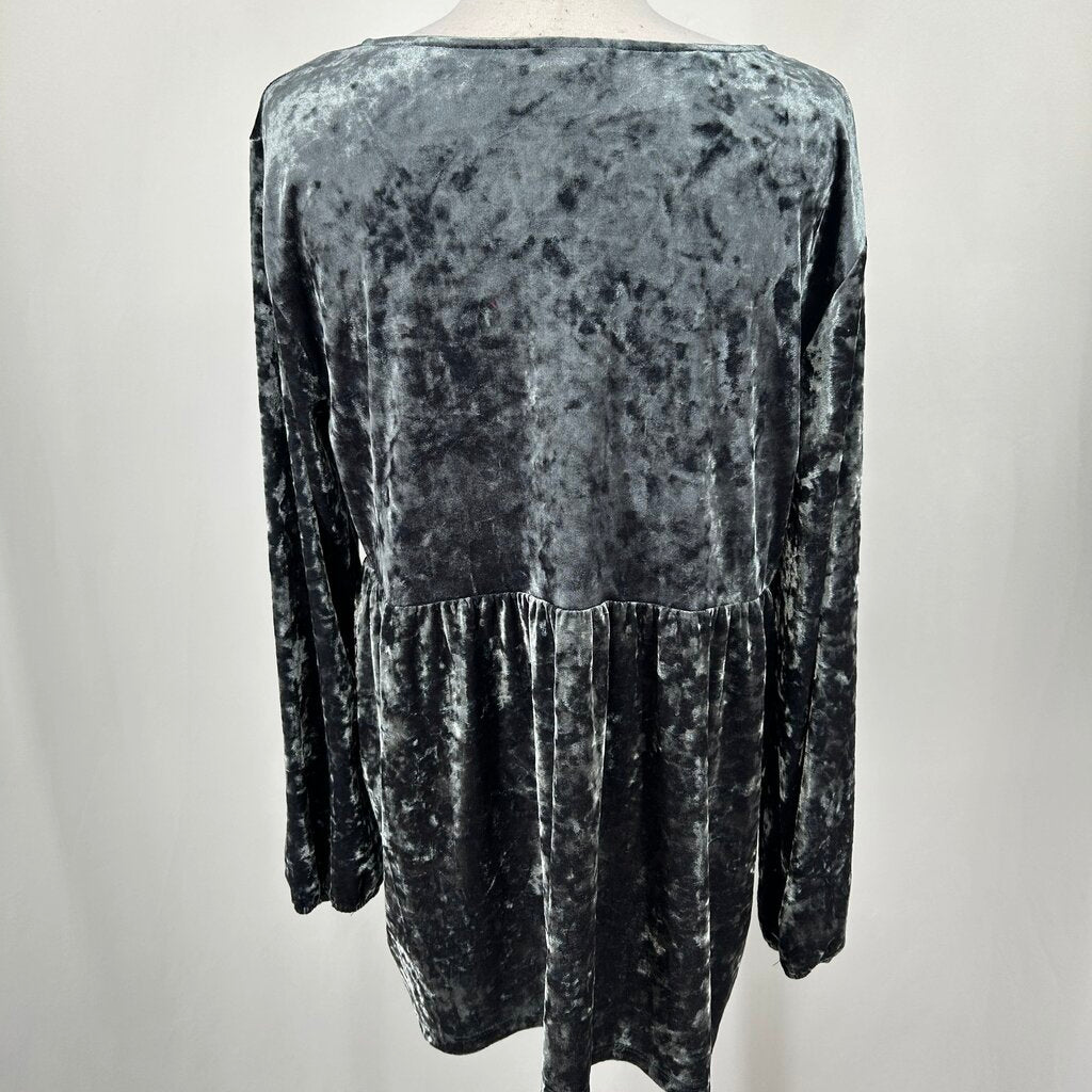 Style & Co Velour Floral Shirt