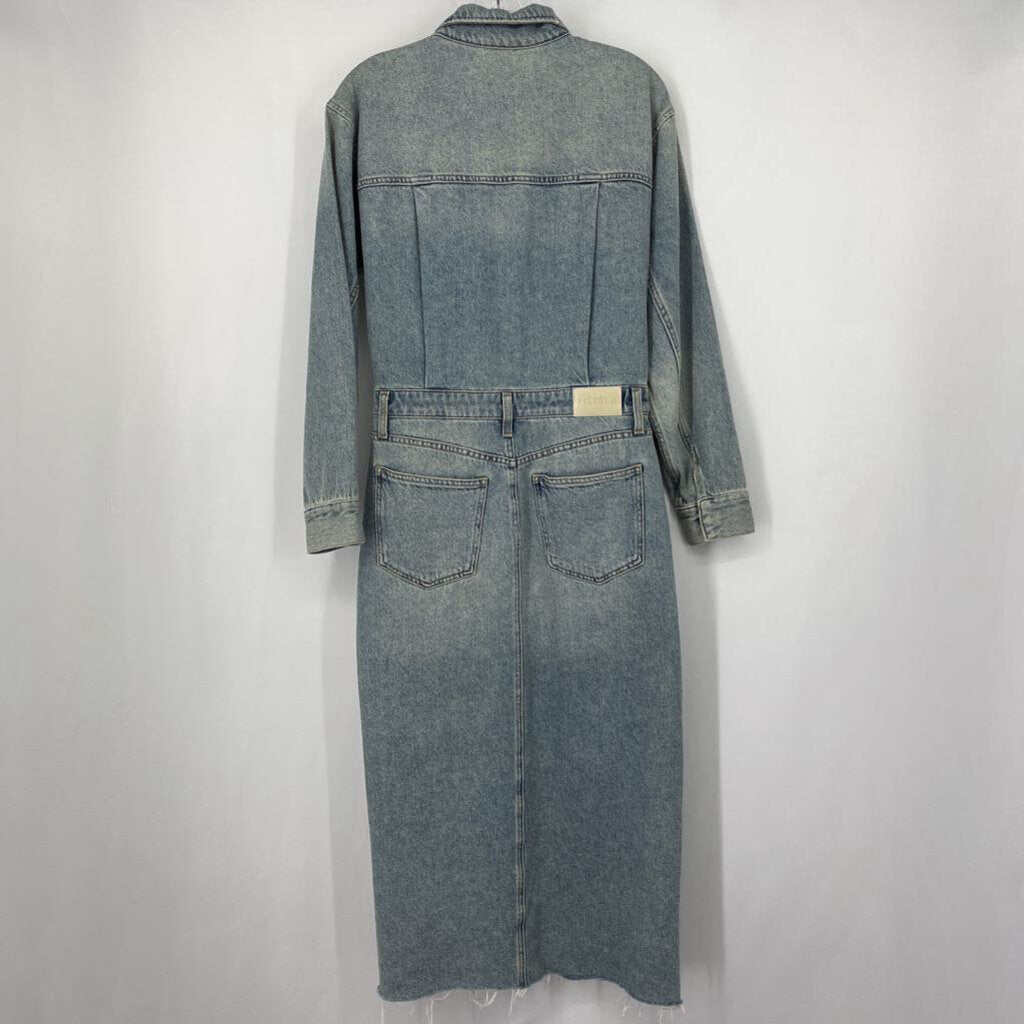 Pistola L/s Denim Midi Dress