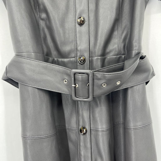 Ann Taylor faux Leather S/S Dress