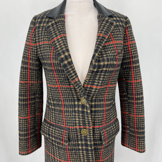 Coach Plaid Trench Coat