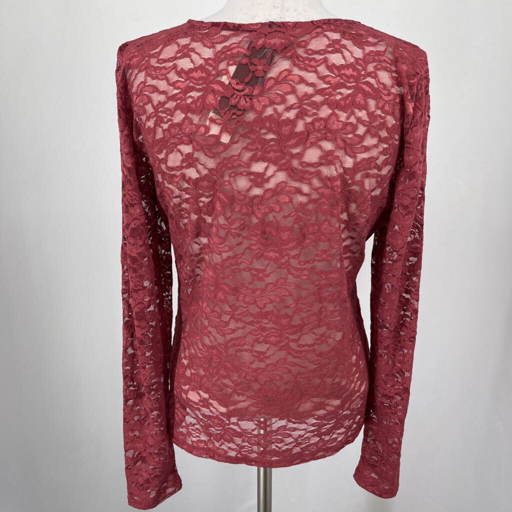 Anthropologie L/s Floral Lace Shirt