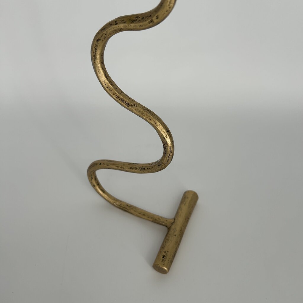 Curved Metal Candle Stick Holder