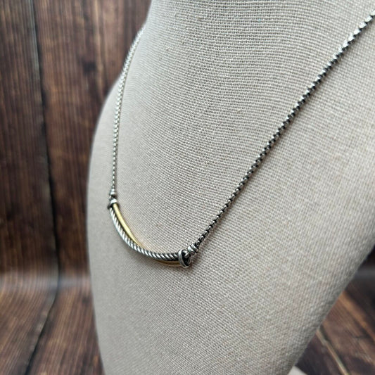 David Yurman Crossover Bar Necklace