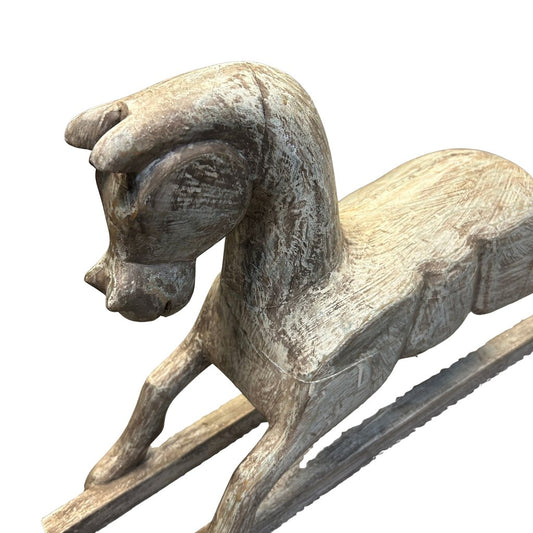 Painted Rocking Horse on Stand