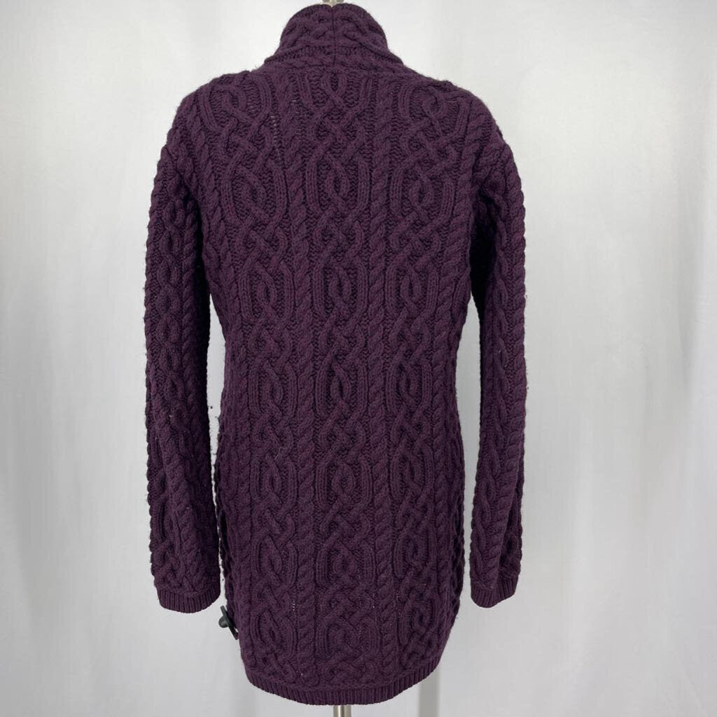 Aran L/s Open Cardigan