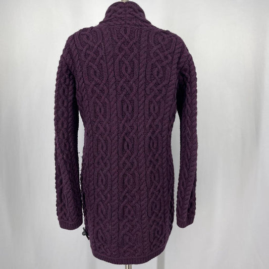 Aran L/s Open Cardigan