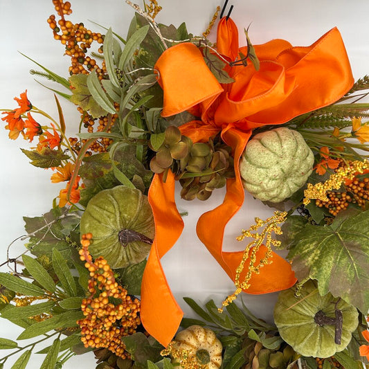 Bittersweet and Pumpkin Wreath