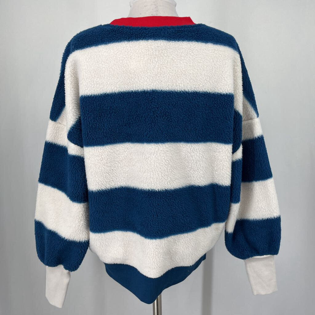 Maeve Striped Fleece Pullover