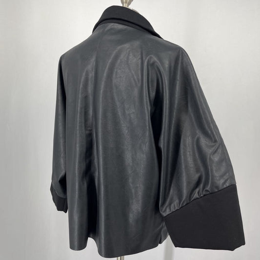 European Culture Faux Leather Jacket