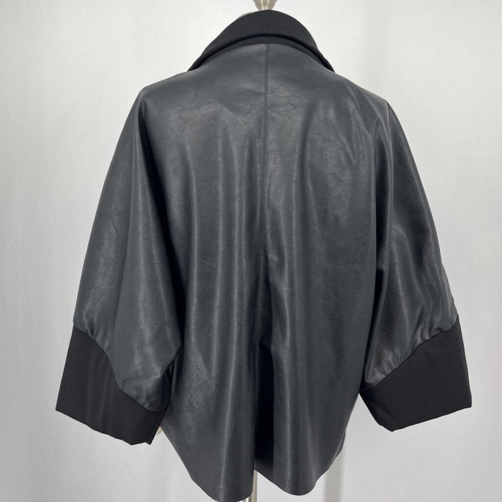European Culture Faux Leather Jacket