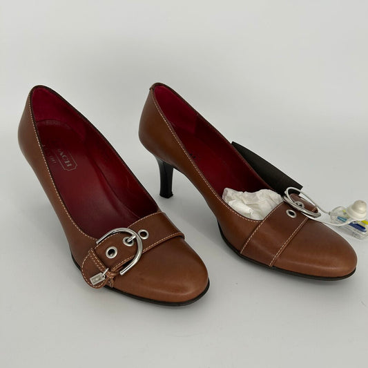 Coach Leather Heels with Buckle