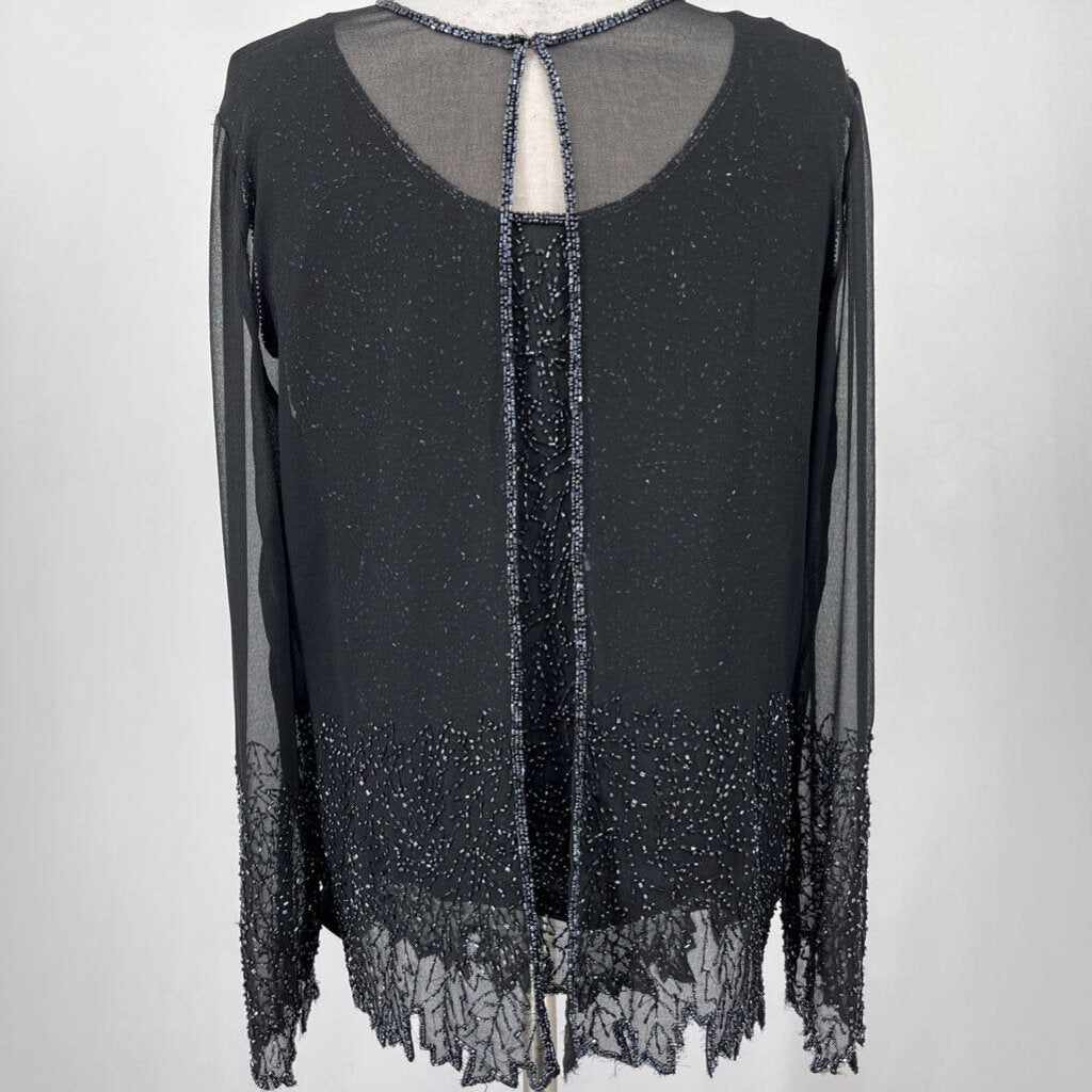 J Kara 2pc Beaded Evening Blouse