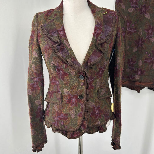 Etro 2pc Tweed & Floral Suit