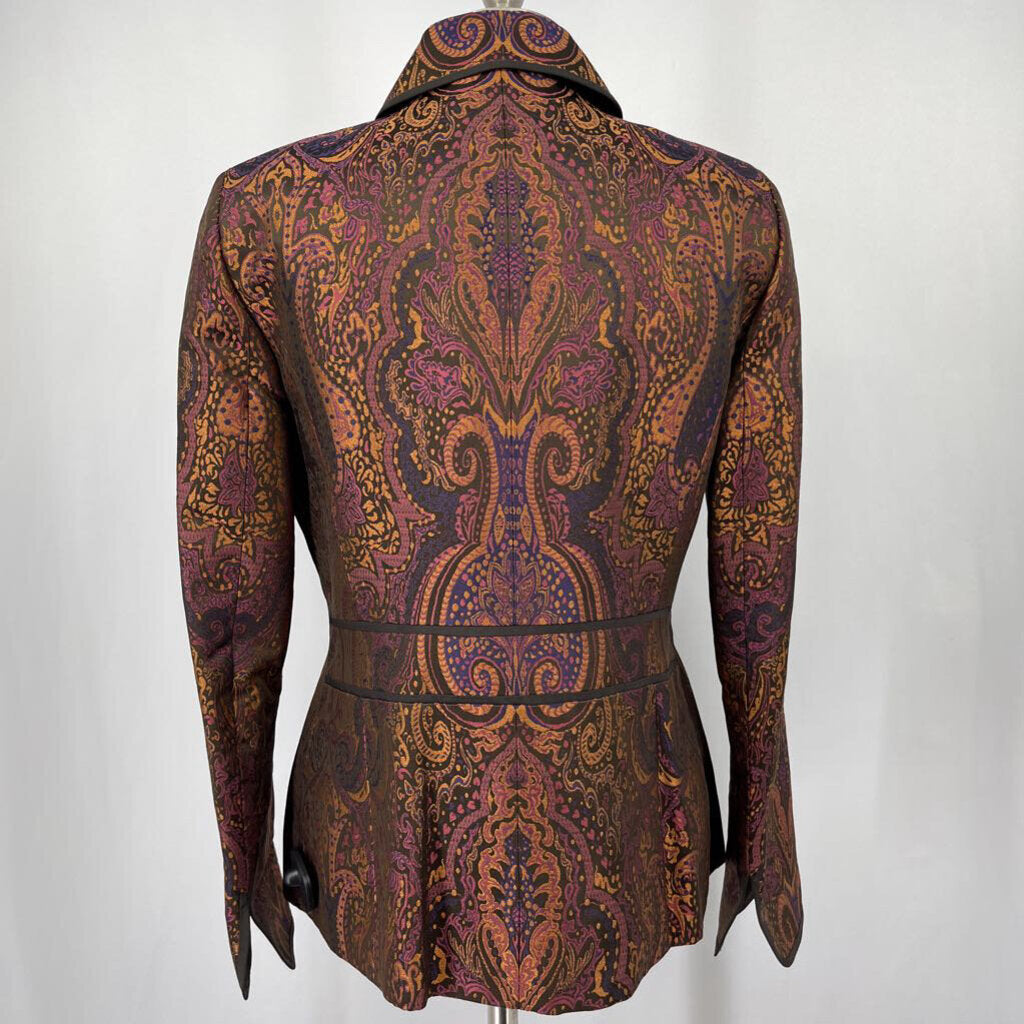 Ellen Tracy Patterned Silk Blazer
