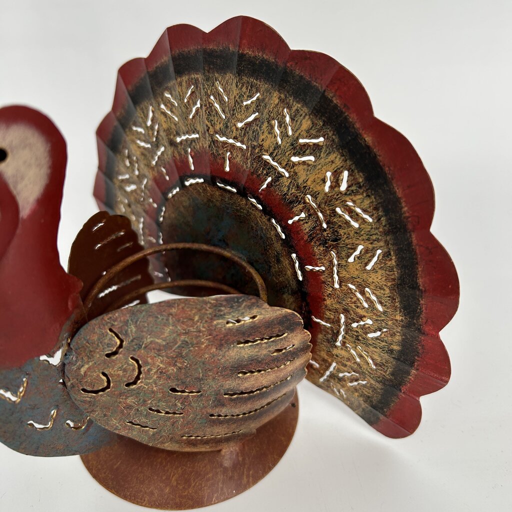 Metal Turkey Candle Holder