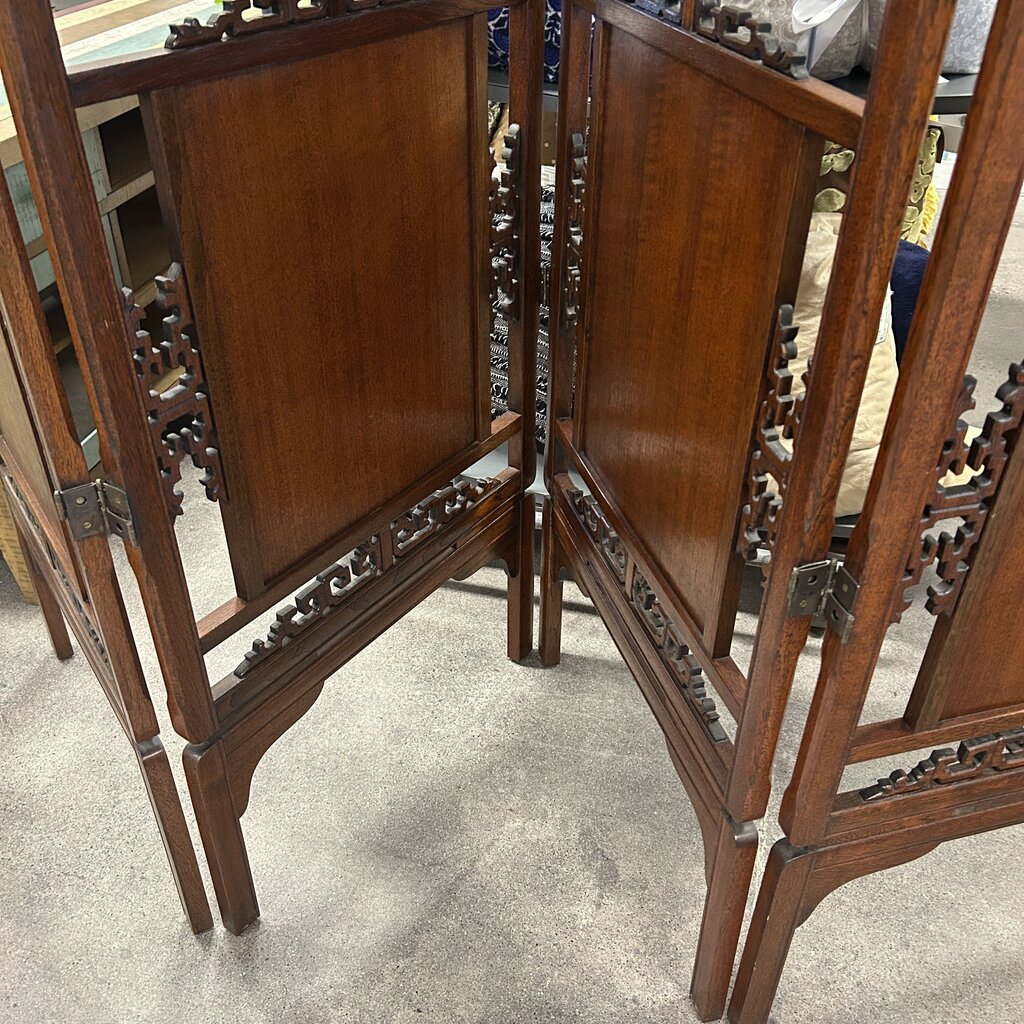 Four Panel Wood Room Divider