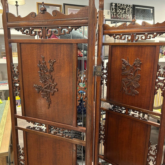 Four Panel Wood Room Divider
