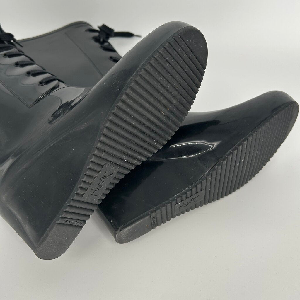 YSL Wedge Rainboots