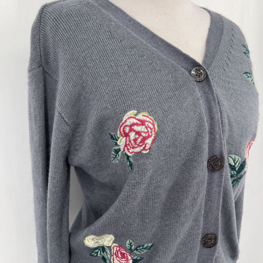 Floral Embroidered Cardigan