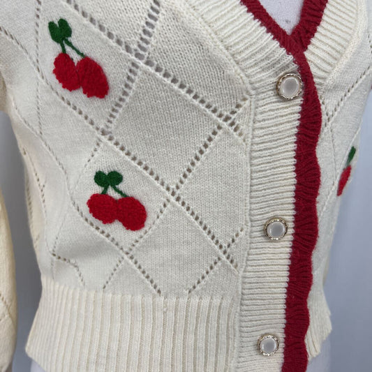 Knit Cherry Cardigan