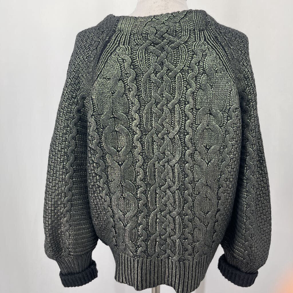 Veronica Beard L/s Metallic Sweater