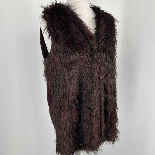 Sebby Collection Faux Fur Vest