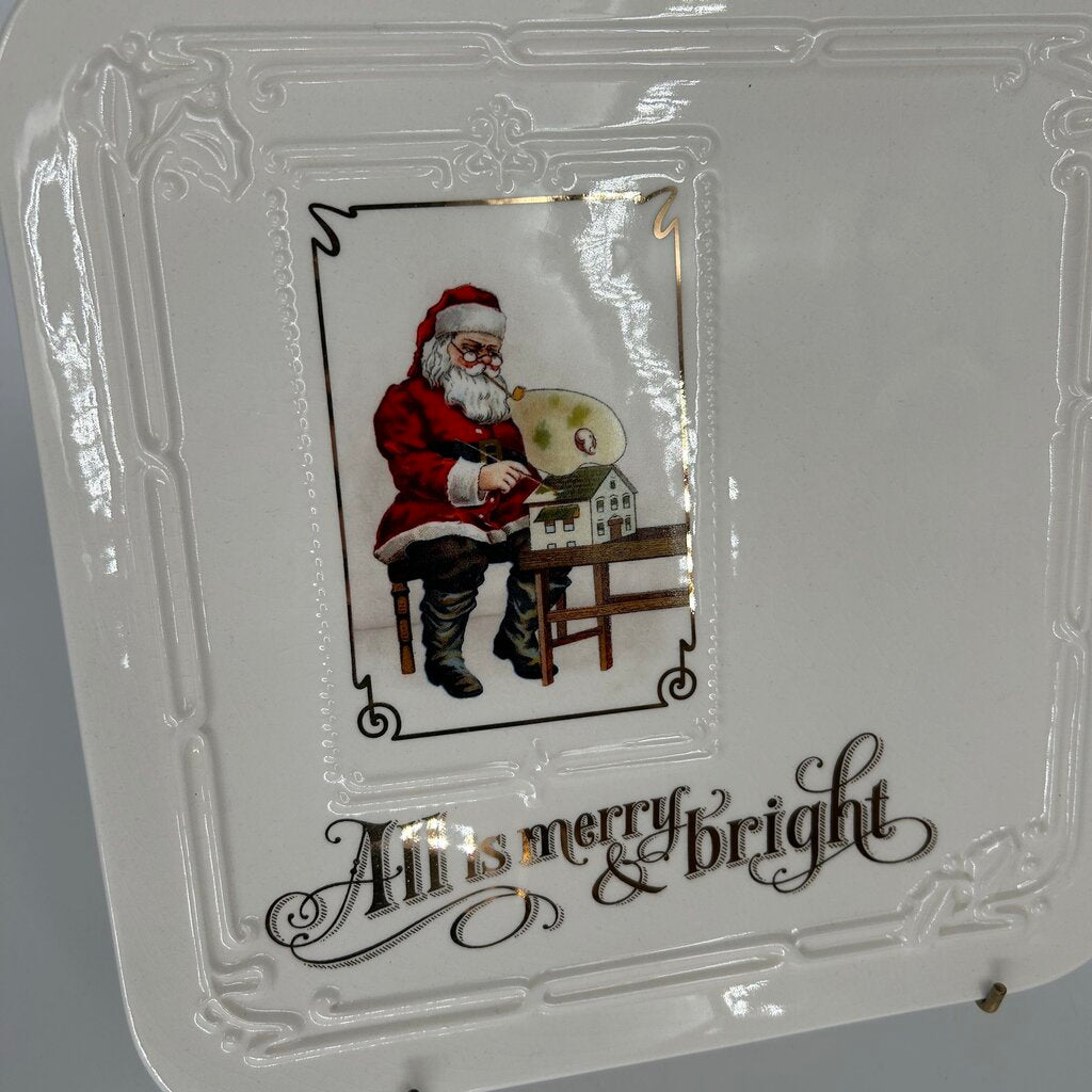 All is Merry & Bright Plate on Stand