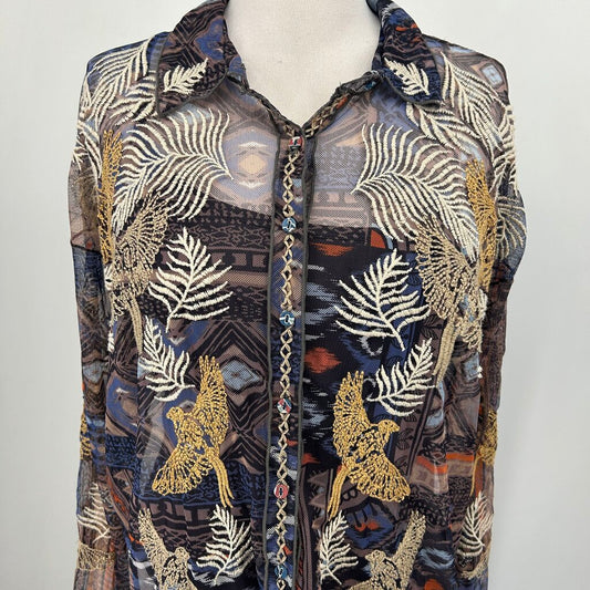 Johnny Was Noemie Mesh 2-pc Shirt