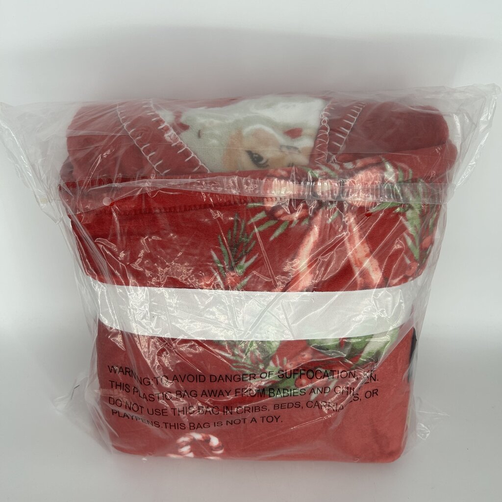 Santa/Wreath Throw Blanket
