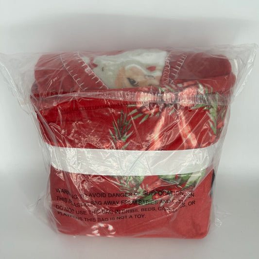 Santa/Wreath Throw Blanket