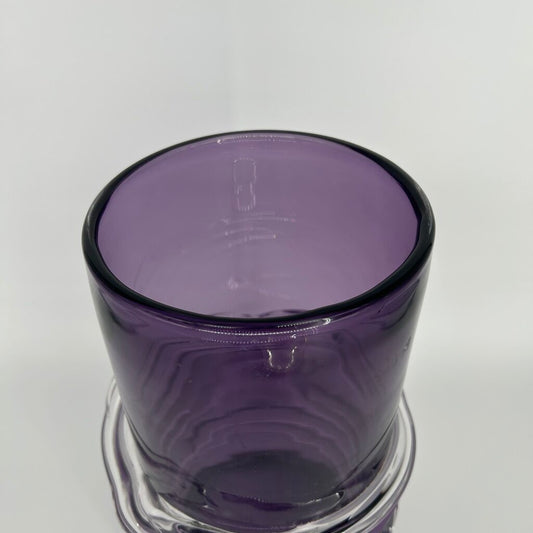 Glass Vase with Glass Rope Trim