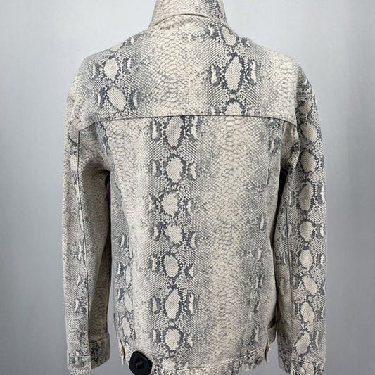 Free People Snakeskin Denim Jacket