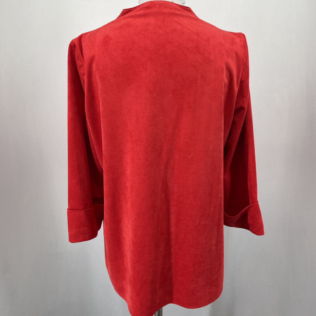 IC 3/4 Slv Faux Suede Jacket