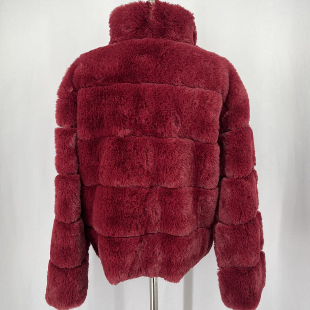 Aqua Faux Fur Coat