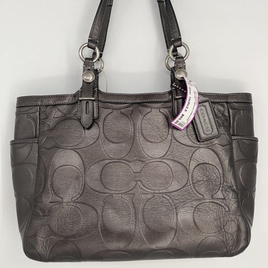 Vtg Coach Signature Embossed Tote
