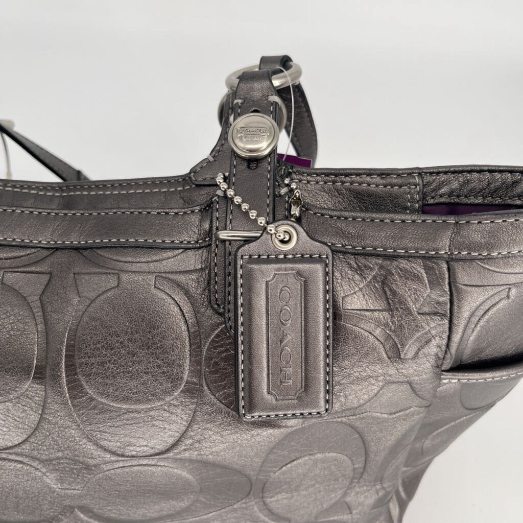 Vtg Coach Signature Embossed Tote