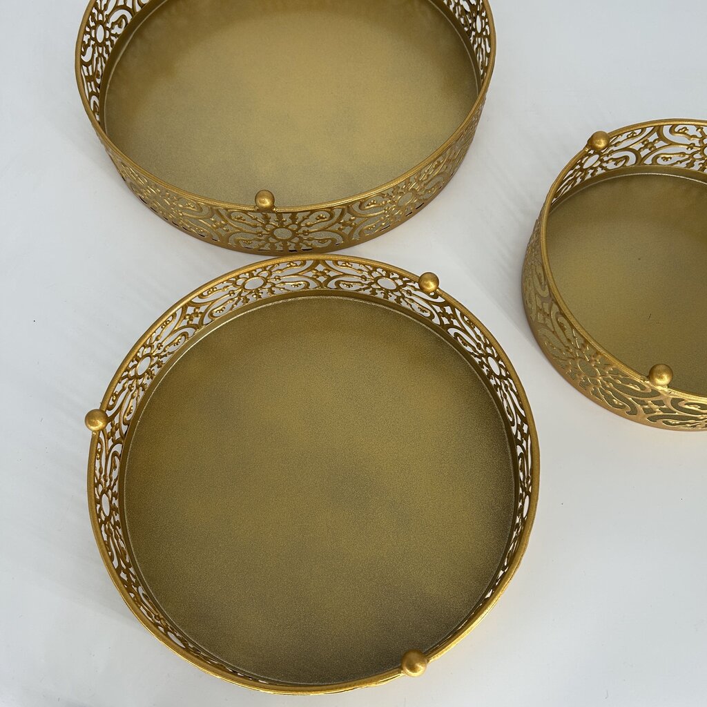 Ornate Metal Nesting Trays