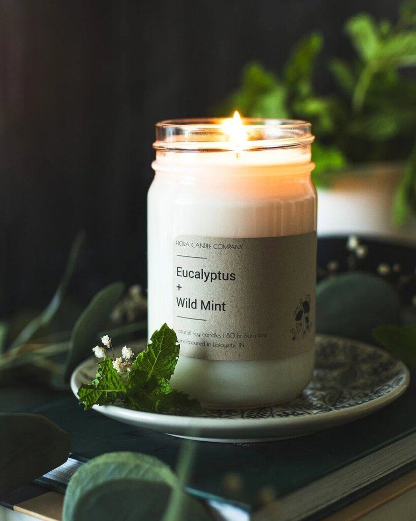 Eucalyptus + Wild Mint 12oz Mason Jar Candle