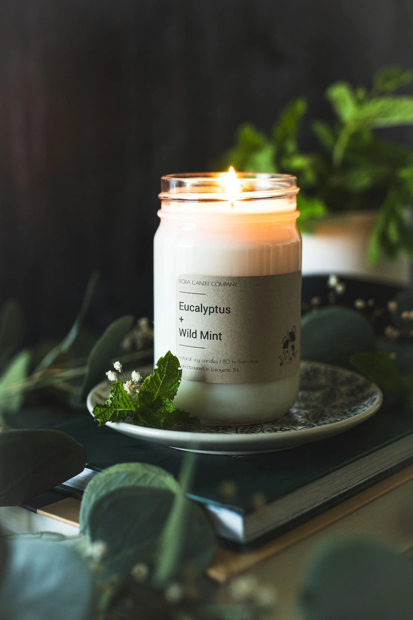 Eucalyptus + Wild Mint 12oz Mason Jar Candle