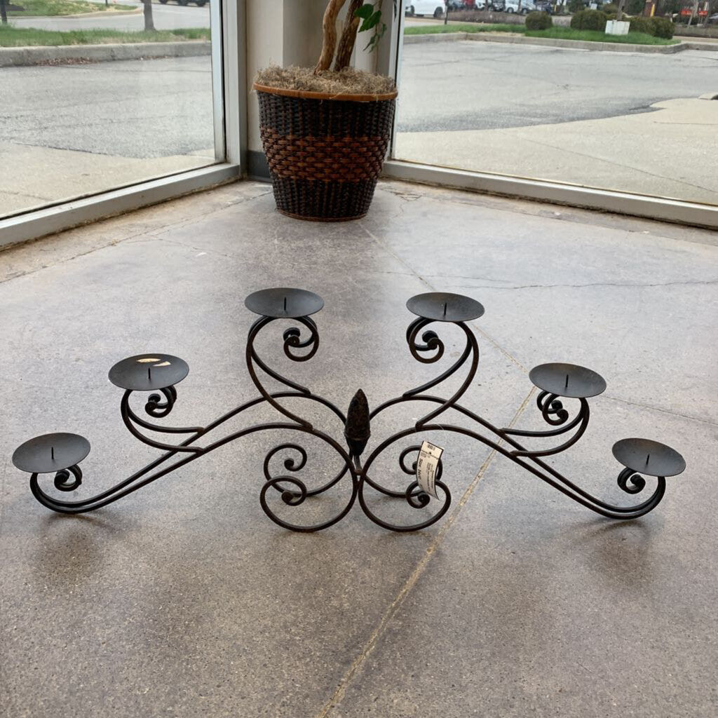 Scrolly Iron Candleholder