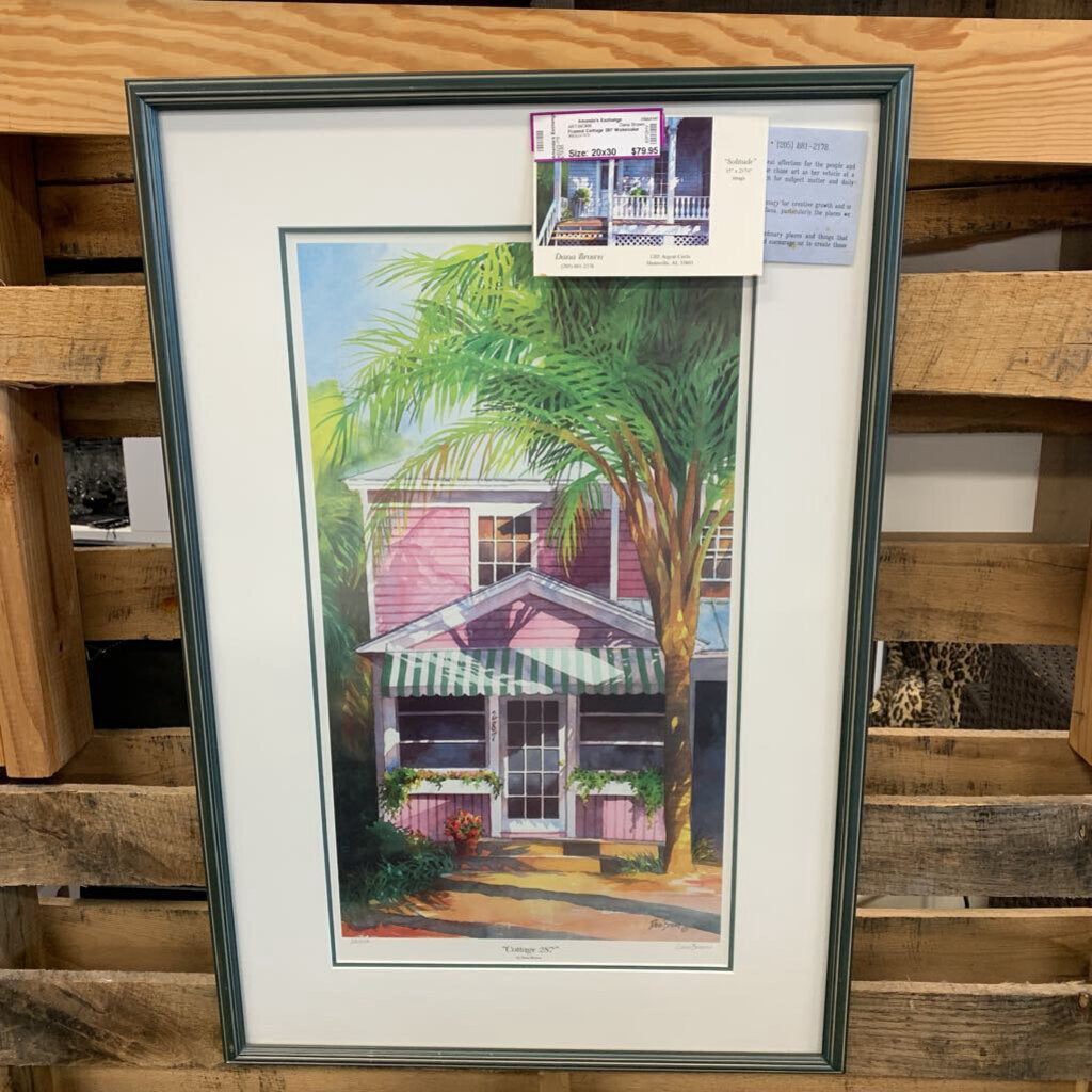 Framed Cottage 287 Watercolor